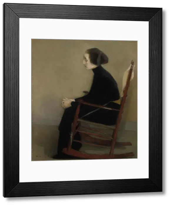 Framed Print : The Seamstress (The Working Woman), 1903. Creator: Schjerfbeck, Helene (1862-1946) Framed Print : The Seamstress (The Working Woman), 1903. Creator: Schjerfbeck, Helene (1862-1946)