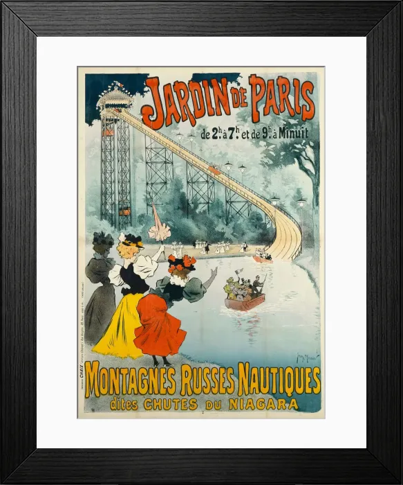 Framed Print : Jardin de Paris - Montagnes Russes, 1895. Creator: Meunier, Henri Georges (1873-1922) Framed Print : Jardin de Paris - Montagnes Russes, 1895. Creator: Meunier, Henri Georges (1873-1922)
