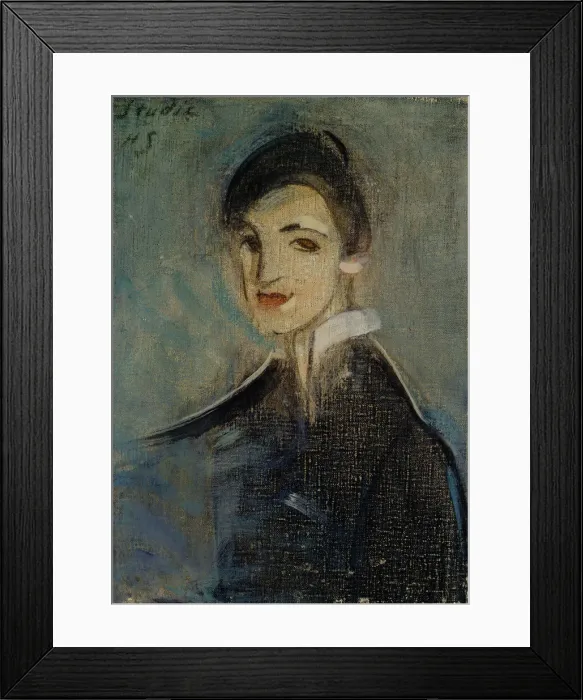Framed Print : Singer in Black, 1916-1917. Creator: Schjerfbeck, Helene (1862-1946) Framed Print : Singer in Black, 1916-1917. Creator: Schjerfbeck, Helene (1862-1946)