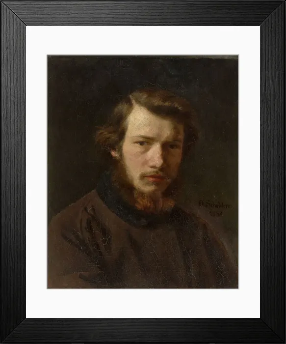Framed Print : Self-Portrait at the age of 24, 1858. Creator: Scholderer, Franz Otto (1834-1902) Framed Print : Self-Portrait at the age of 24, 1858. Creator: Scholderer, Franz Otto (1834-1902)