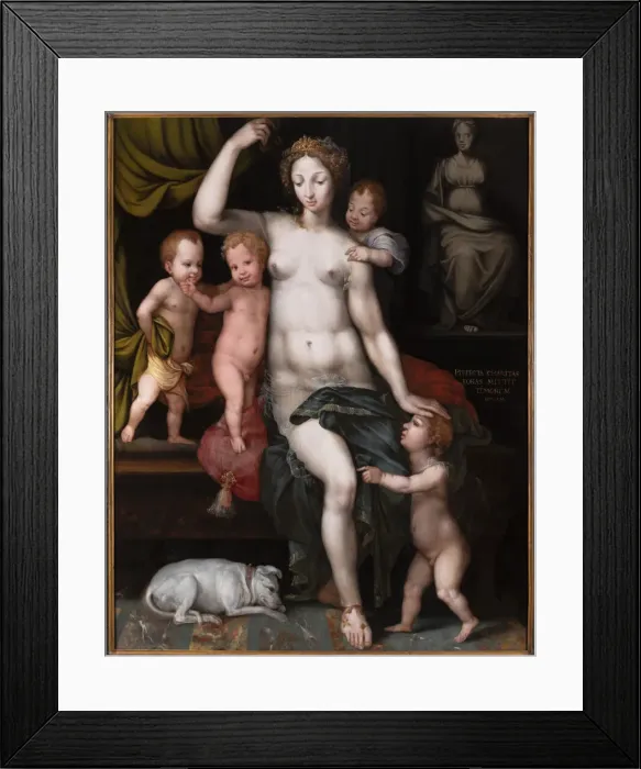 Framed Print : Allegory of Perfect Love, c. 1540. Creator: Sellaer, Vincent (1490-1564)