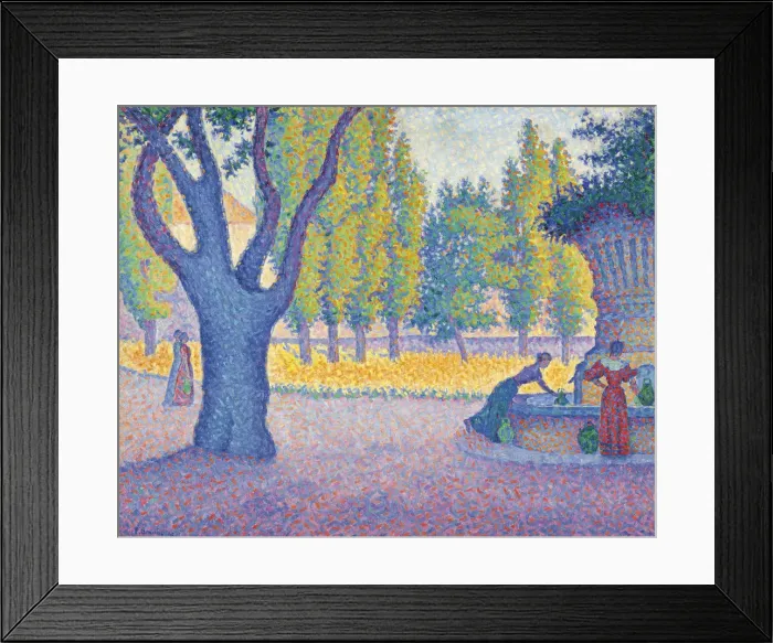 Framed Print : Saint-Tropez, fontaine des Lices, 1895. Creator: Signac, Paul (1863-1935) Framed Print : Saint-Tropez, fontaine des Lices, 1895. Creator: Signac, Paul (1863-1935)