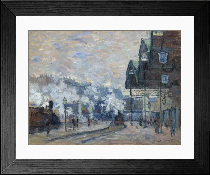Framed Print : La Gare Saint-Lazare, vue exterieure, 1877. Creator: Monet, Claude (1840-1926) Framed Print : La Gare Saint-Lazare, vue exterieure, 1877. Creator: Monet, Claude (1840-1926)