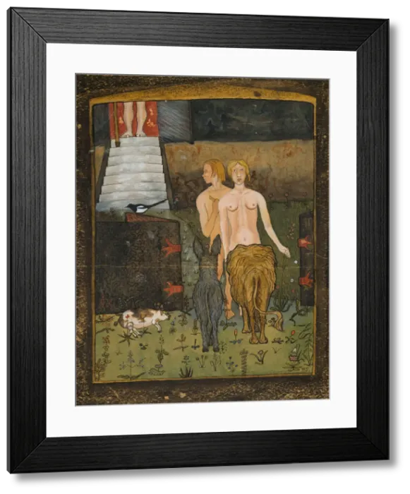 Framed Print : Adam and Eve, c. 1895. Creator: Simberg, Hugo (1873-1917) Framed Print : Adam and Eve, c. 1895. Creator: Simberg, Hugo (1873-1917)