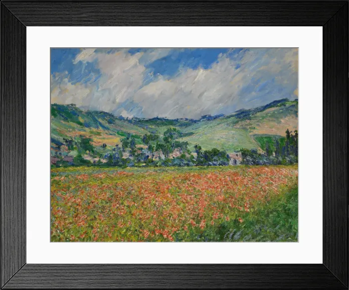 Framed Print : Poppy field at Giverny, 1885. Creator: Monet, Claude (1840-1926) Framed Print : Poppy field at Giverny, 1885. Creator: Monet, Claude (1840-1926)