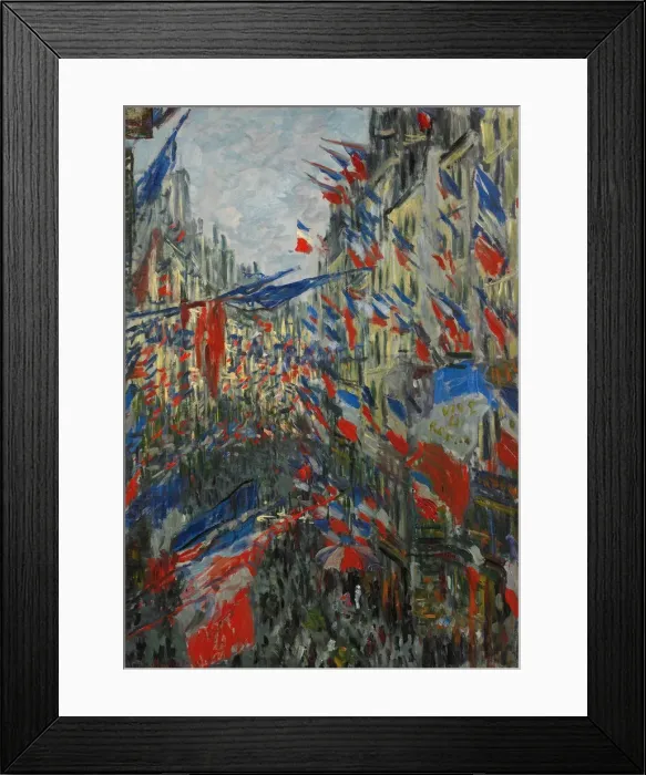 Framed Print : Rue Saint-Denis, fete du 30 juin 1878, 1878. Creator: Monet, Claude (1840-1926) Framed Print : Rue Saint-Denis, fete du 30 juin 1878, 1878. Creator: Monet, Claude (1840-1926)