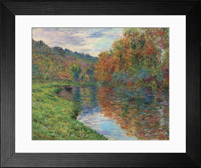 Framed Print : Le bras de Jeufosse, automne, 1884. Creator: Monet, Claude (1840-1926) Framed Print : Le bras de Jeufosse, automne, 1884. Creator: Monet, Claude (1840-1926)