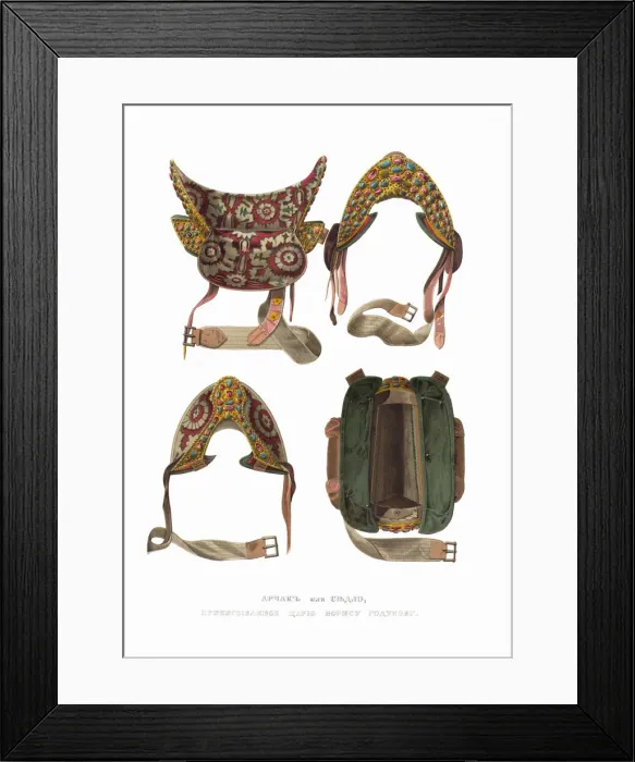 Framed Print : Saddle of Tsar Boris Godunov. From the Antiquities of the Russian State, 1849-1853 Framed Print : Saddle of Tsar Boris Godunov. From the Antiquities of the Russian State, 1849-1853