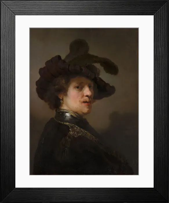 Framed Print : Tronie of a Man with a Feathered Beret, ca 1635-1640. Creator Framed Print : Tronie of a Man with a Feathered Beret, ca 1635-1640. Creator