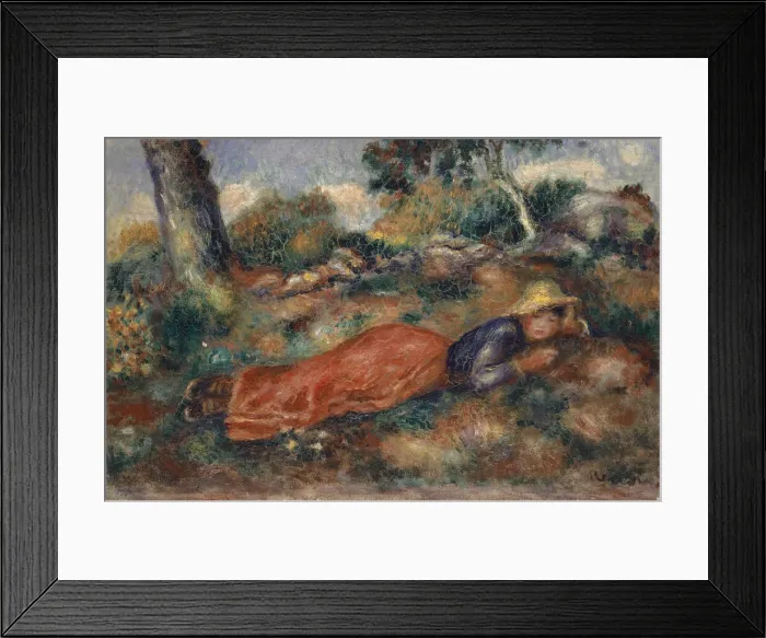 Framed Print : Young Woman Lying in the Grass (Jeune fille couchee sur l herbe), ca 1890-1895 Framed Print : Young Woman Lying in the Grass (Jeune fille couchee sur l herbe), ca 1890-1895
