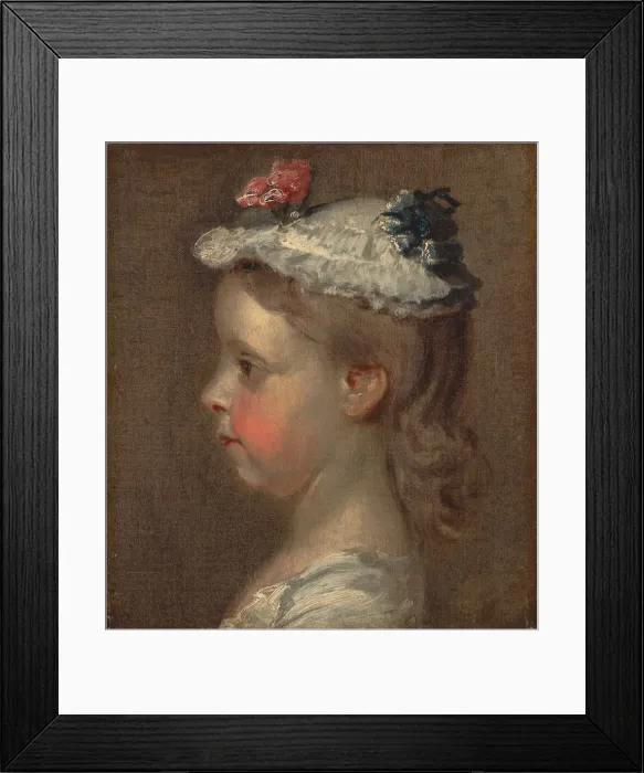 Framed Print : Study of a Girls Head, ca. 1745. Creator: William Hogarth Framed Print : Study of a Girls Head, ca. 1745. Creator: William Hogarth