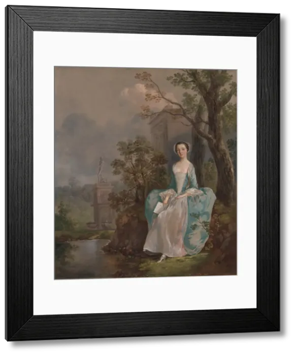 Framed Print : Portrait of a Woman, ca. 1750. Creator: Thomas Gainsborough Framed Print : Portrait of a Woman, ca. 1750. Creator: Thomas Gainsborough