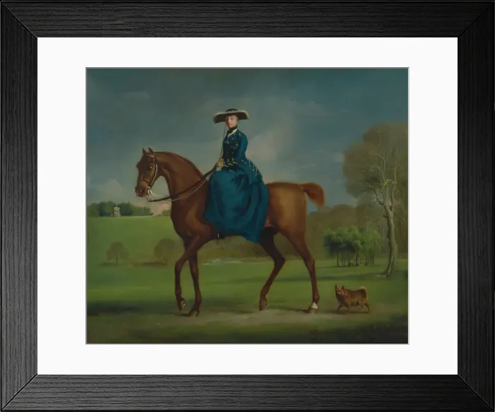 Framed Print : The Countess of Coningsby in the Costume of the Charlton Hunt, ca. 1760 Framed Print : The Countess of Coningsby in the Costume of the Charlton Hunt, ca. 1760