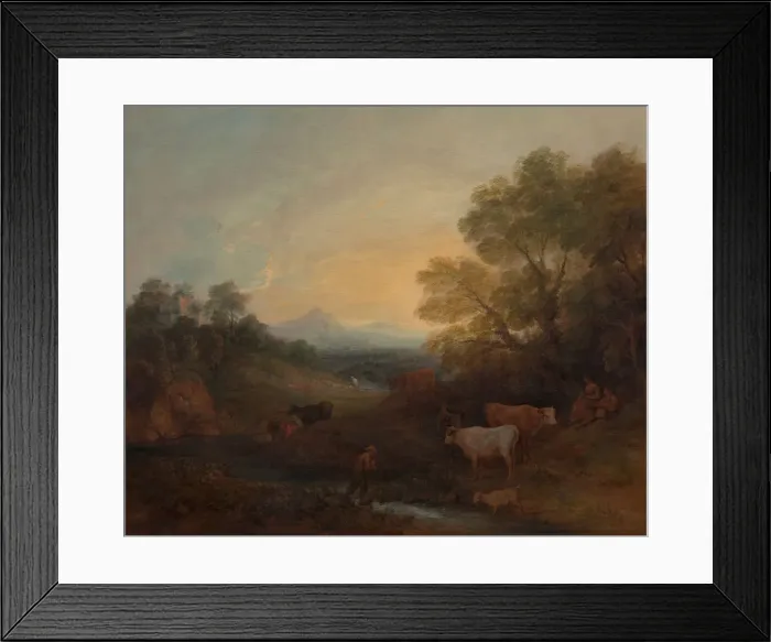 Framed Print : Landscape with Cattle, ca. 1773. Creator: Thomas Gainsborough Framed Print : Landscape with Cattle, ca. 1773. Creator: Thomas Gainsborough