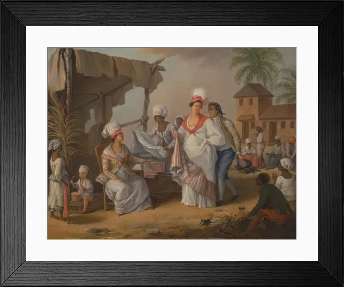Framed Print : Market Day, Roseau, Dominica, ca. 1780. Creator: Agostino Brunias Framed Print : Market Day, Roseau, Dominica, ca. 1780. Creator: Agostino Brunias