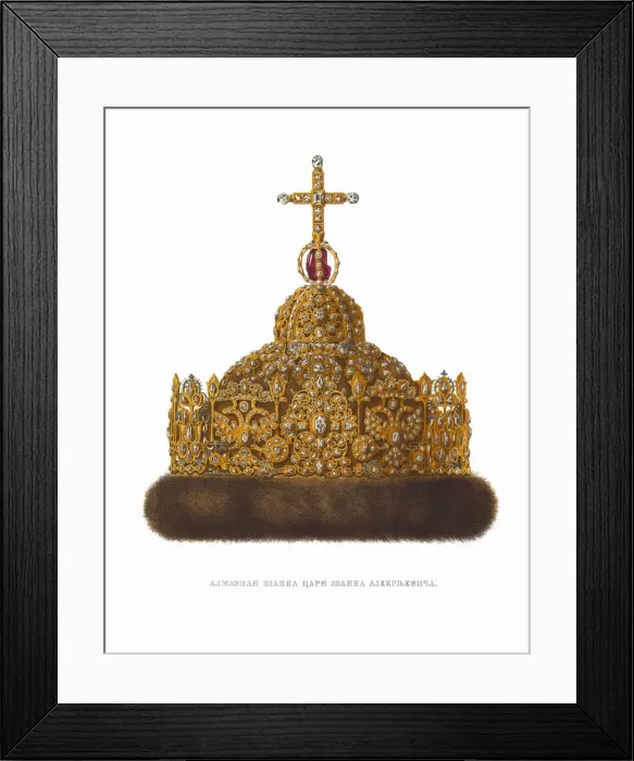 Framed Print : Diamond Cap of Tsar Ivan V. From the Antiquities of the Russian State, 1849-1853 Framed Print : Diamond Cap of Tsar Ivan V. From the Antiquities of the Russian State, 1849-1853