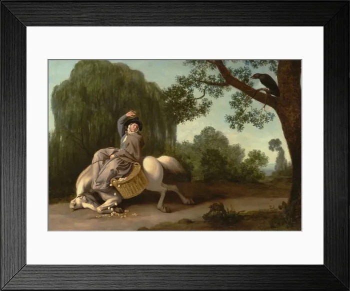 Framed Print : The Farmers Wife and the Raven, 1786. Creator: George Stubbs Framed Print : The Farmers Wife and the Raven, 1786. Creator: George Stubbs