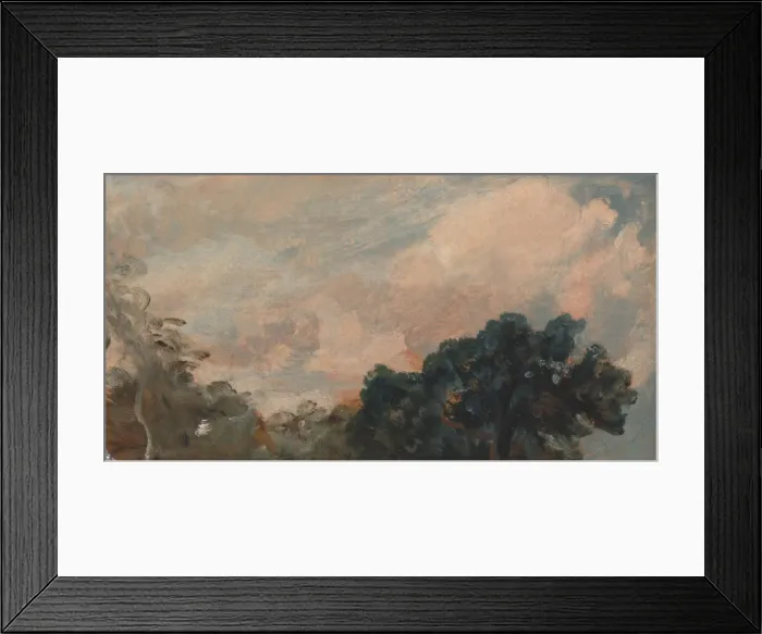 Framed Print : Cloud Study with Trees; Study of Clouds and Trees, 1821. Creator: John Constable Framed Print : Cloud Study with Trees; Study of Clouds and Trees, 1821. Creator: John Constable