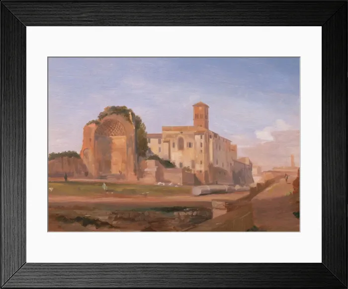 Framed Print : Temple of Venus and Rome, Rome, 1840. Creator: Edward Lear Framed Print : Temple of Venus and Rome, Rome, 1840. Creator: Edward Lear