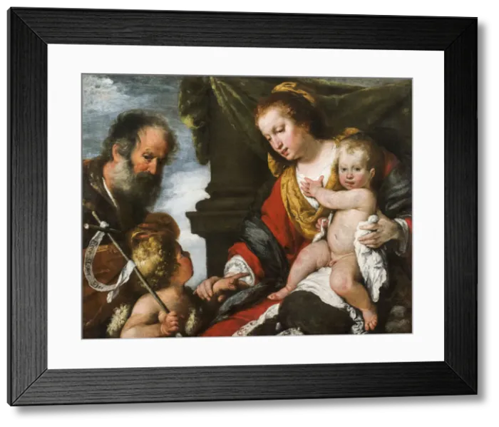 Framed Print : The Holy Family. Creator: Strozzi, Bernardo (1581-1644) Framed Print : The Holy Family. Creator: Strozzi, Bernardo (1581-1644)