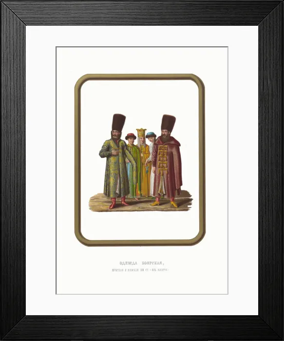 Framed Print : Boyar Clothing of the XVII century. From the Antiquities of the Russian State, 1849-1853 Framed Print : Boyar Clothing of the XVII century. From the Antiquities of the Russian State, 1849-1853