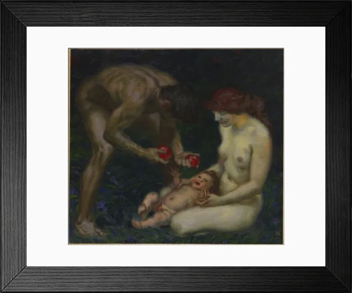 Framed Print : Adam and Eve (The Family), 1912. Creator: Stuck, Franz, Ritter von (1863-1928) Framed Print : Adam and Eve (The Family), 1912. Creator: Stuck, Franz, Ritter von (1863-1928)