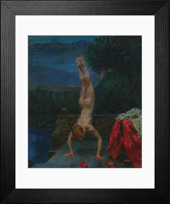 Framed Print : Susanna at her Bath, 1907. Creator: Zahrtmann, Kristian (1843-1917) Framed Print : Susanna at her Bath, 1907. Creator: Zahrtmann, Kristian (1843-1917)