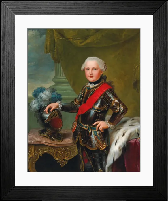 Framed Print : Portrait of Charles II August (1746-1795), Duke of Zweibrücken, ca 1757 Framed Print : Portrait of Charles II August (1746-1795), Duke of Zweibrücken, ca 1757