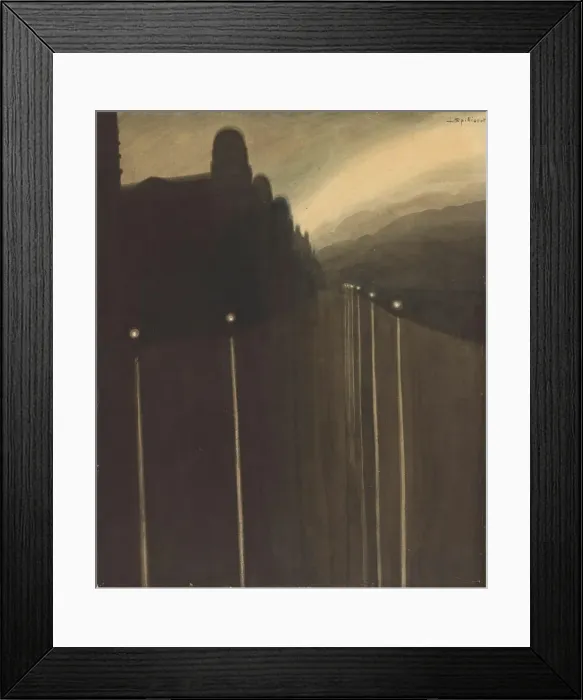 Framed Print : Dyke at Night, 1908. Creator: Spilliaert, Leon (1881-1946) Framed Print : Dyke at Night, 1908. Creator: Spilliaert, Leon (1881-1946)