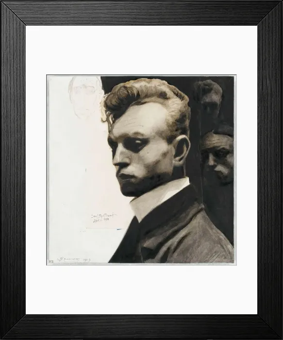 Framed Print : Self-Portrait, 1903. Creator: Spilliaert, Leon (1881-1946)