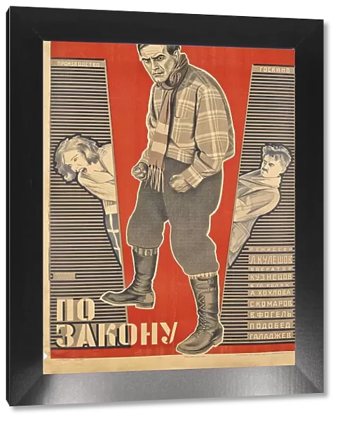 Movie poster 'By the Law'by Lev Kuleshov, 1926