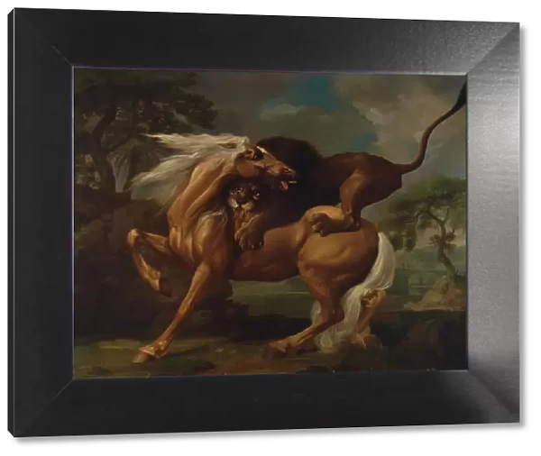 A Lion Attacking a Horse, 1762. Creator: George Stubbs