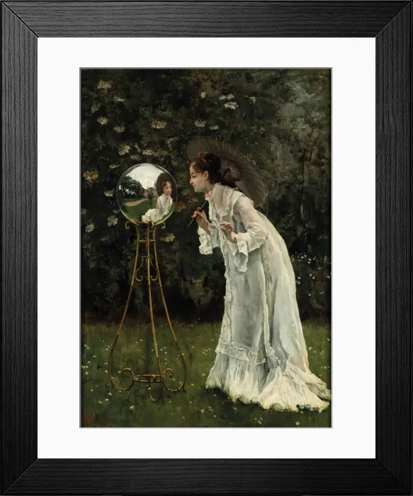 Framed Print : La Boule Argentee. Creator: Stevens, Alfred (1823-1906) Framed Print : La Boule Argentee. Creator: Stevens, Alfred (1823-1906)