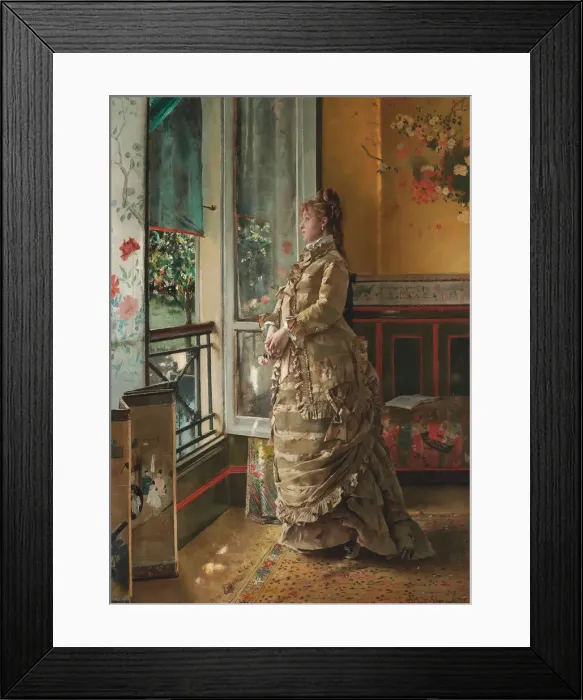 Framed Print : Melancholy, 1876. Creator: Stevens, Alfred (1823-1906)