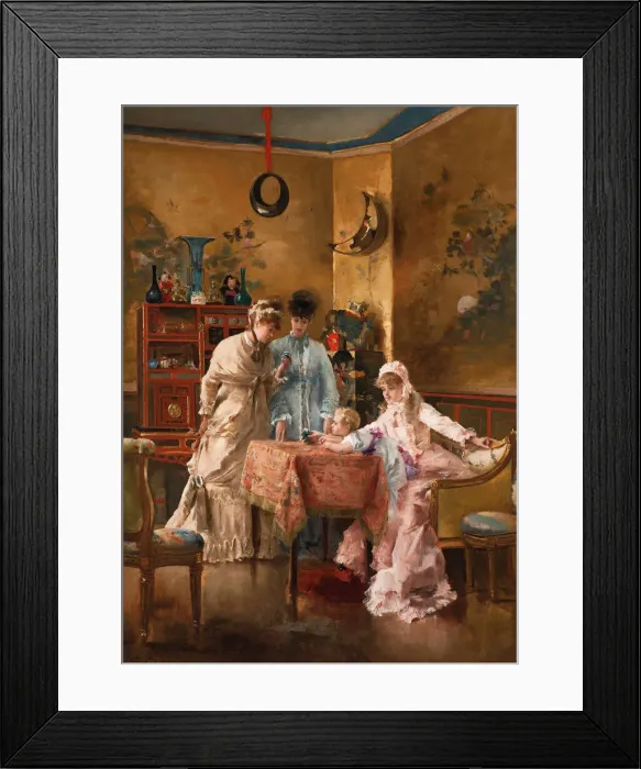 Framed Print : The Visitors, 1881. Creator: Stevens, Alfred (1823-1906) Framed Print : The Visitors, 1881. Creator: Stevens, Alfred (1823-1906)