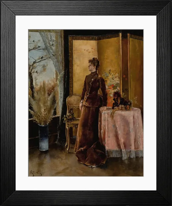 Framed Print : The snow. Creator: Stevens, Alfred (1823-1906) Framed Print : The snow. Creator: Stevens, Alfred (1823-1906)