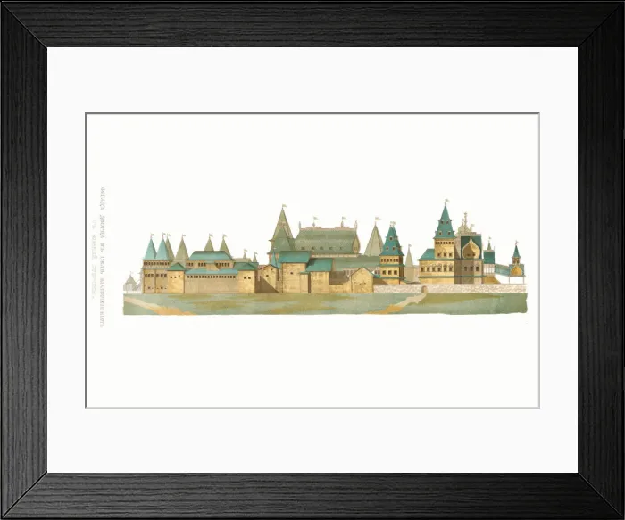 Framed Print : The great palace in Kolomenskoye seen from the south. From the Antiquities of the Russian Framed Print : The great palace in Kolomenskoye seen from the south. From the Antiquities of the Russian