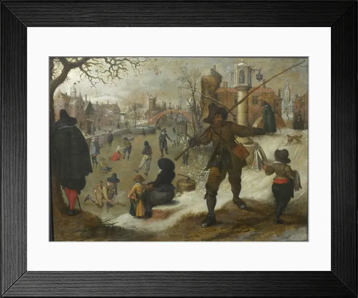 Framed Print : The Month of January, c. 1618. Creator: Vrancx, Sebastiaen (1574-1647) Framed Print : The Month of January, c. 1618. Creator: Vrancx, Sebastiaen (1574-1647)