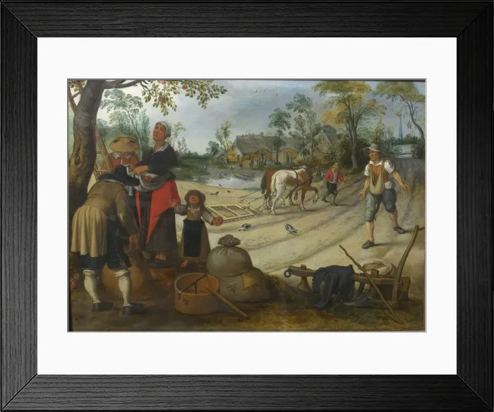 Framed Print : The Month of September, c. 1618. Creator: Vrancx, Sebastiaen (1574-1647) Framed Print : The Month of September, c. 1618. Creator: Vrancx, Sebastiaen (1574-1647)