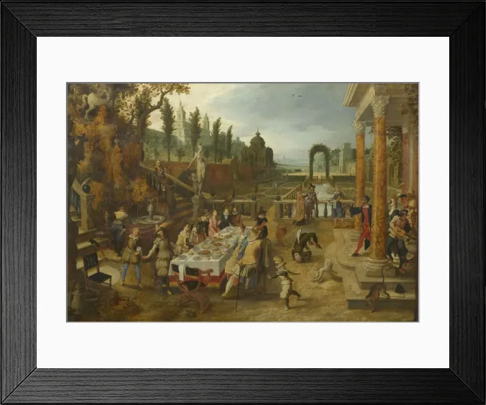 Framed Print : Fete champetre, c. 1615-1620. Creator: Vrancx, Sebastiaen (1574-1647) Framed Print : Fete champetre, c. 1615-1620. Creator: Vrancx, Sebastiaen (1574-1647)