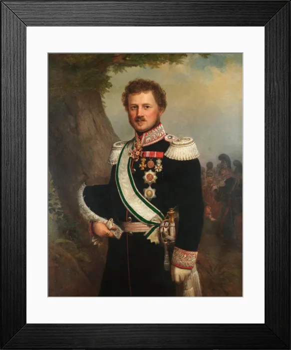 Framed Print : Portrait of Emil, Prince of Hesse and of the Rhine (1790-1858), c. 1850 Framed Print : Portrait of Emil, Prince of Hesse and of the Rhine (1790-1858), c. 1850
