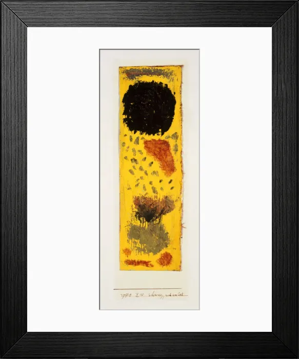 Framed Print : Black, Still in Place, 1940. Creator: Klee, Paul (1879-1940) Framed Print : Black, Still in Place, 1940. Creator: Klee, Paul (1879-1940)