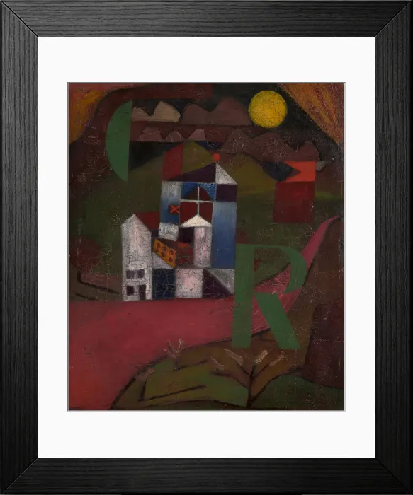 Framed Print : Villa R. House at the roadside, 1919. Creator: Klee, Paul (1879-1940) Framed Print : Villa R. House at the roadside, 1919. Creator: Klee, Paul (1879-1940)