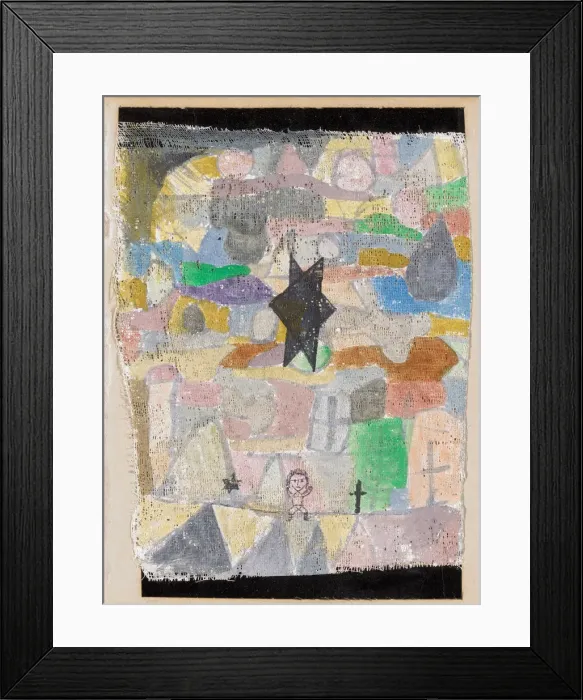 Framed Print : Under a Black Star, 1918. Creator: Klee, Paul (1879-1940) Framed Print : Under a Black Star, 1918. Creator: Klee, Paul (1879-1940)