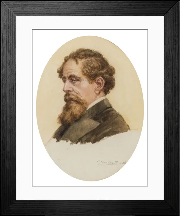 Framed Print : Portrait of Charles Dickens. Creator: Knowles, George Sheridan (1863-1931) Framed Print : Portrait of Charles Dickens. Creator: Knowles, George Sheridan (1863-1931)