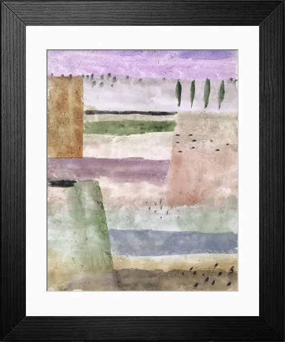 Framed Print : Landscape with Poplars, 1929. Creator: Klee, Paul (1879-1940) Framed Print : Landscape with Poplars, 1929. Creator: Klee, Paul (1879-1940)
