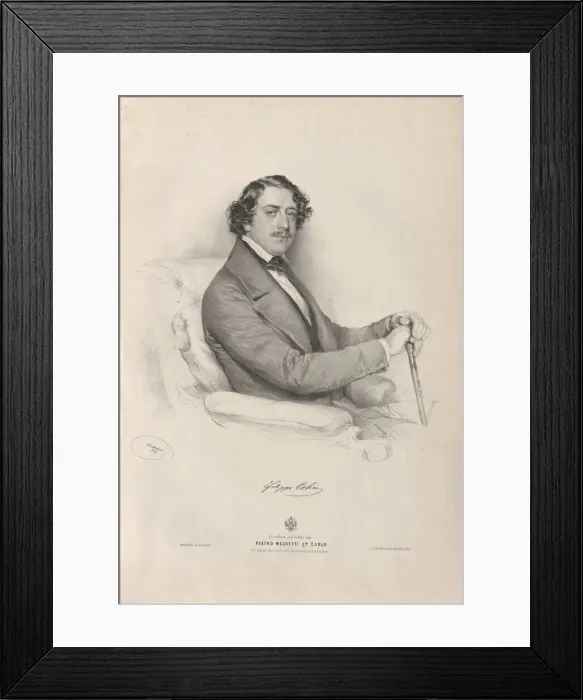 Framed Print : Portrait of the Opera singer Filippo Colini (1811-1863), 1847 Framed Print : Portrait of the Opera singer Filippo Colini (1811-1863), 1847