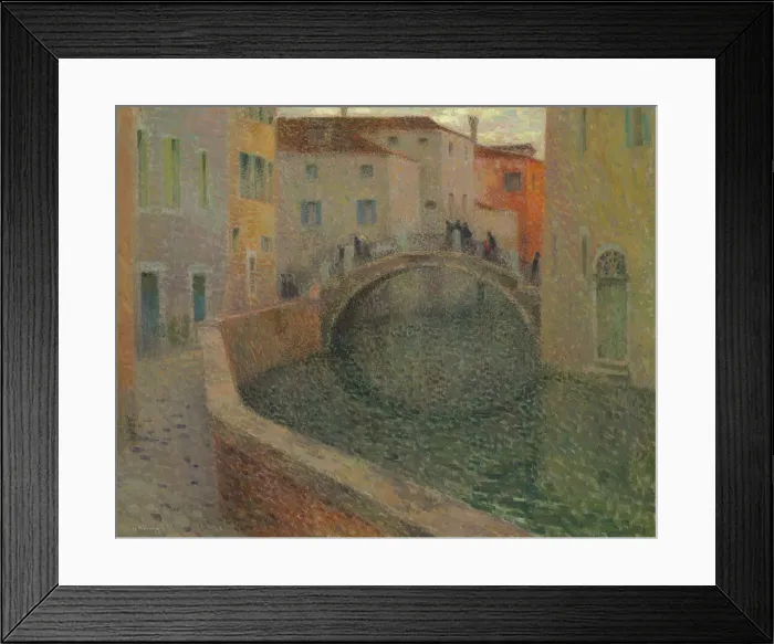 Framed Print : The little canal, gray evening, Venice, 1907. Creator: Le Sidaner, Henri (1862-1939) Framed Print : The little canal, gray evening, Venice, 1907. Creator: Le Sidaner, Henri (1862-1939)