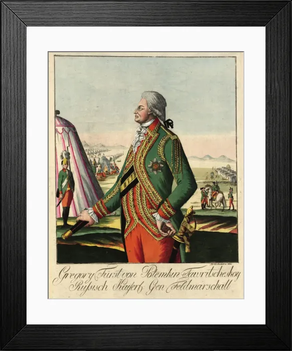Framed Print : Prince Grigory Alexandrovich Potyomkin (1739-1791), c. 1790 Framed Print : Prince Grigory Alexandrovich Potyomkin (1739-1791), c. 1790