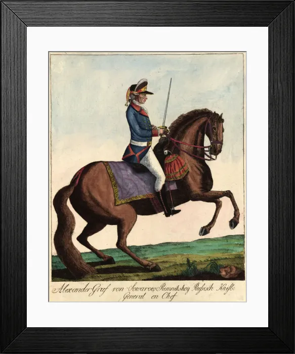 Framed Print : Field Marshal Generalissimo Prince Alexander Suvorov (1729-1800), c. 1790 Framed Print : Field Marshal Generalissimo Prince Alexander Suvorov (1729-1800), c. 1790